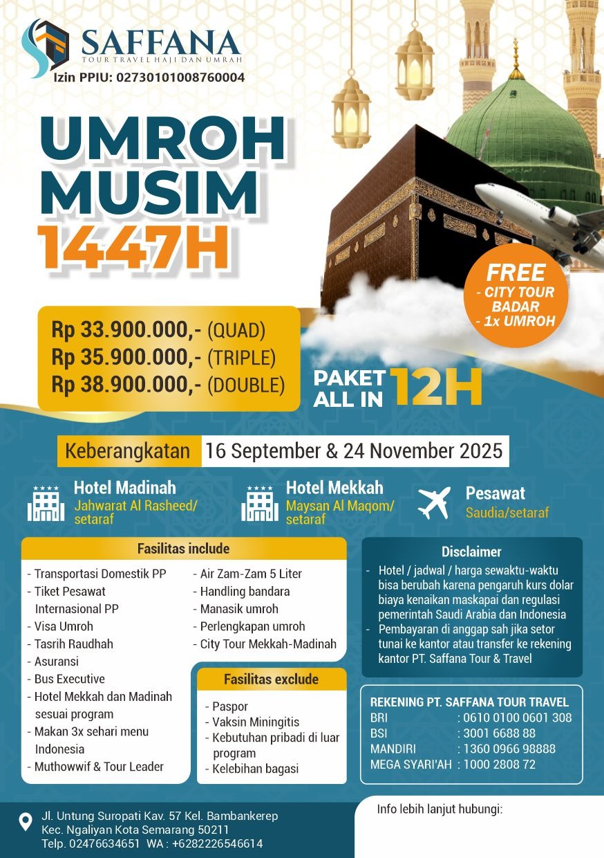 Brosur Umroh Musin 1447H